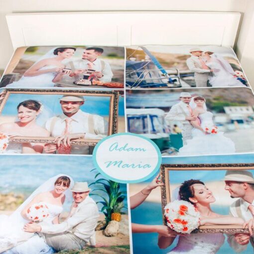 prześcieradło ze zdjęciem