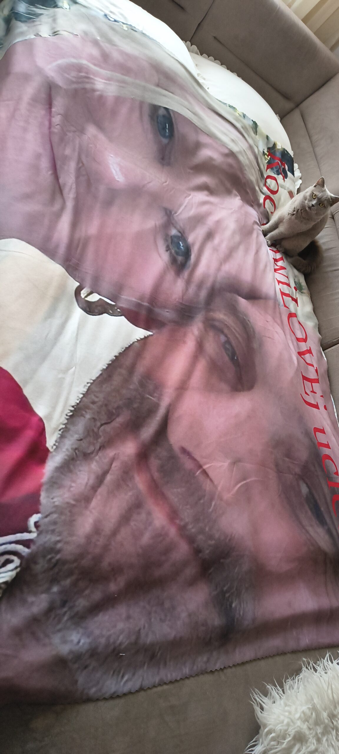 Koc ze zdjęciem na całej powierzchni